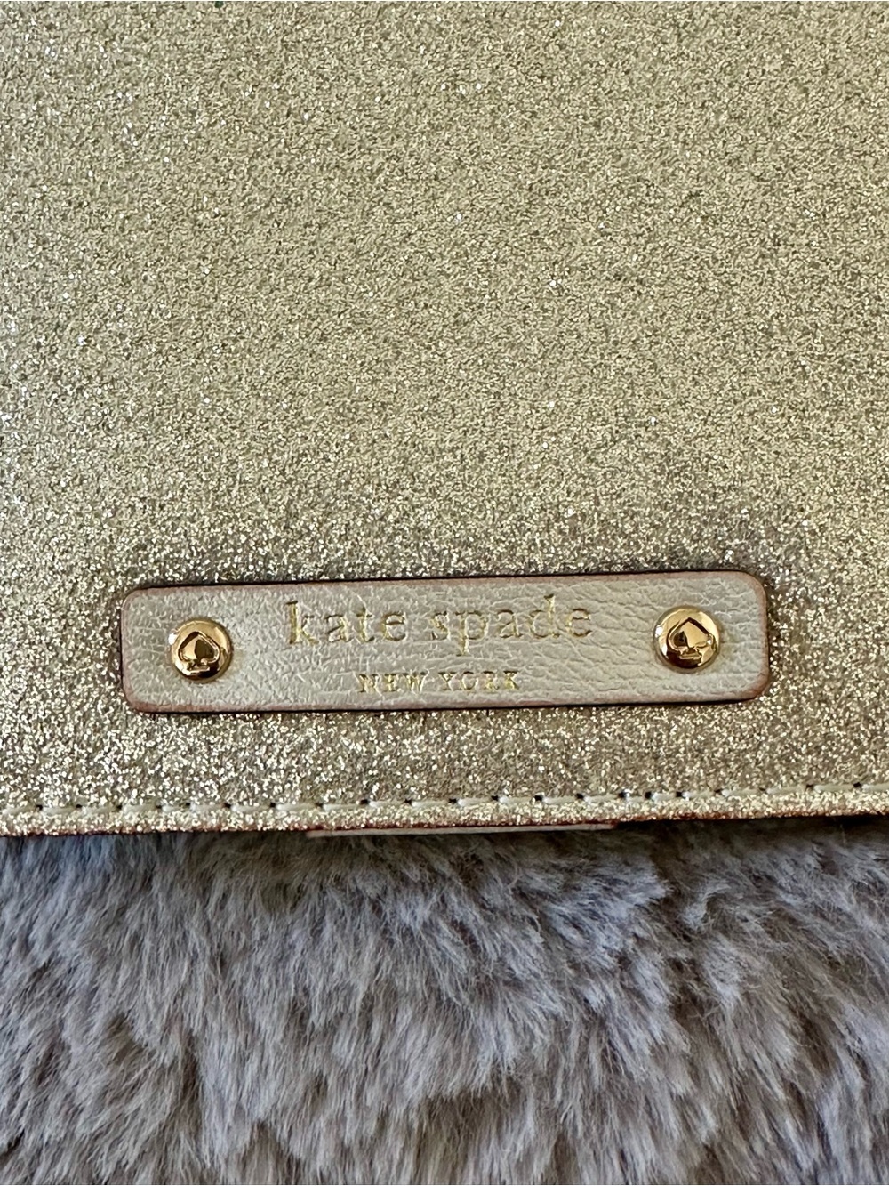 kate spade silver glitter compact slim bi-fold wallet with coin purse - Picture 4 of 12